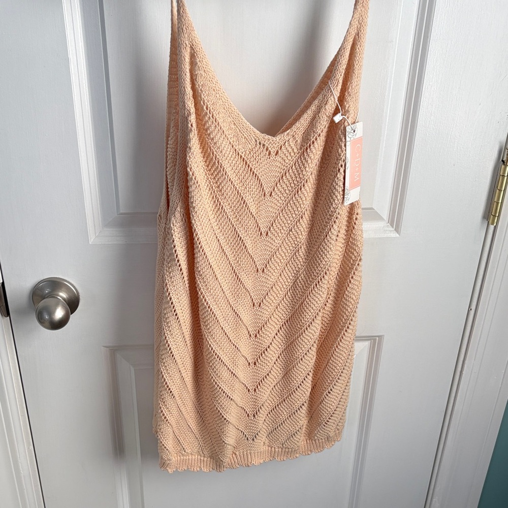 Peach Knit Sleeveless top